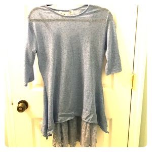 Simply noelle light blue sweater 3/4 sleeve
